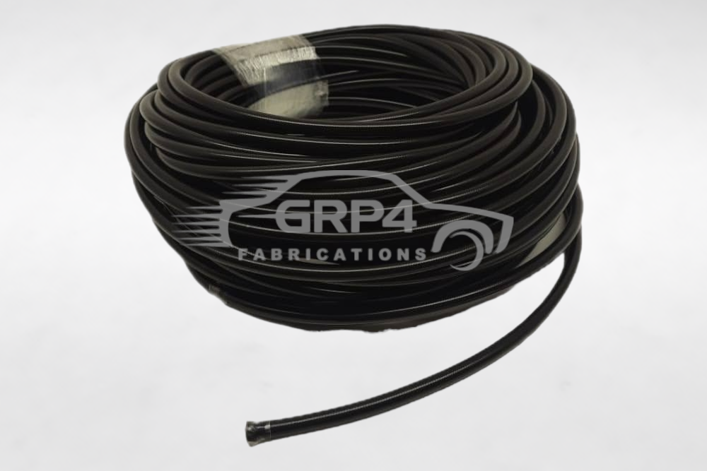 3 Braided Teflon Brake Hose Black